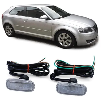 Für Audi A8 4D A4 B5 A3 8L A6 C5 TT 8N A2 2x Seitenblinker Blinker Schwarz Smoke in der Farbe Schwarz von Carparts-Online GmbH