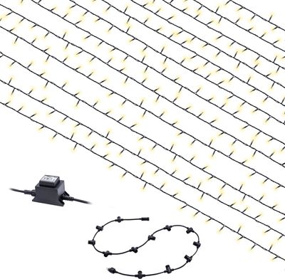Heitronic LED Lichterkette Vorhangsystem-Set 110cm IP44 18,43W warmweiß 240 LEDs