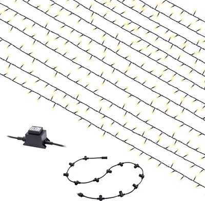 Produktbild von Heitronic LED Lichterkette Vorhangsystem-Set 110cm IP44 18,43W warmweiß 240 LEDs