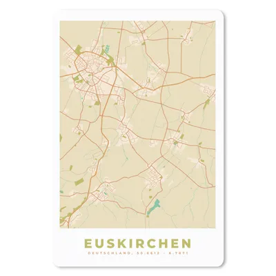 Obrázek produktu pro Podložka pod myš - Mapa - Euskirchen - Mapa - Mapa města - Vintage - 18x27cm - Podložka pod myš