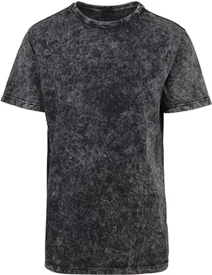 Produktbild von Build Your Brand BY070 | Herren Acid Washed Tee - Farbe: Darkgrey White - Größe: XXL