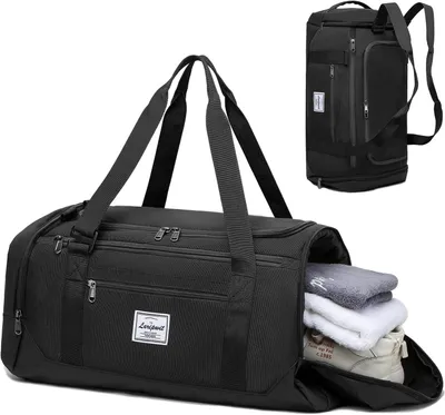 Produktbild von Sporttasche 40 l, mit Schuhfach, wasserdichte Tasche, schwarz, für Sport