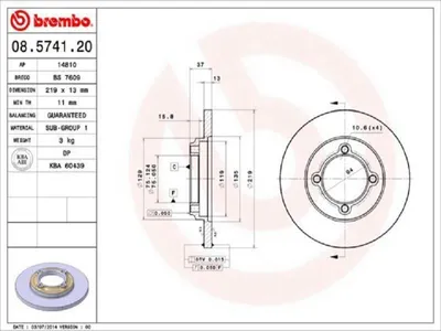 Produktbild von BREMBO Bremsscheiben (2 Stück) Vorderachse 08.5741.20