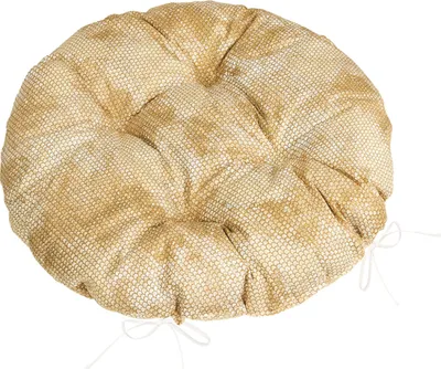 Image de Siège rond matelassé Adéla - diamètre 40 cm - Marron