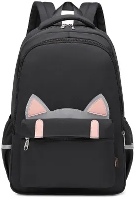Produktbild von Schwarze Katzen Rucksack Geldbörse für Teenager Mädchen
