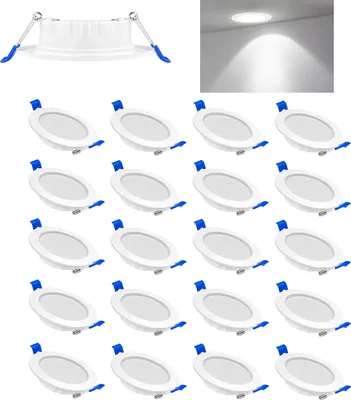 Produktbild von UISEBRT 20X 5W LED Strahler Einbaustrahler Deckenspot Deckenstrahler Einbauleuchte Einbauspots 230V 450lm Kaltweiß Deckeneinbauleuchte