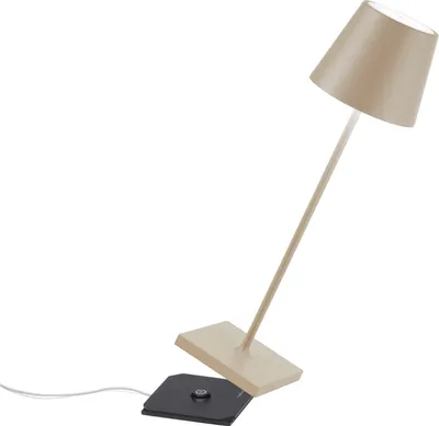 Produktbild von Zafferano Poldina Pro Tischlampe - Aufladbare LED Außenlampe - 38 cm - Creme