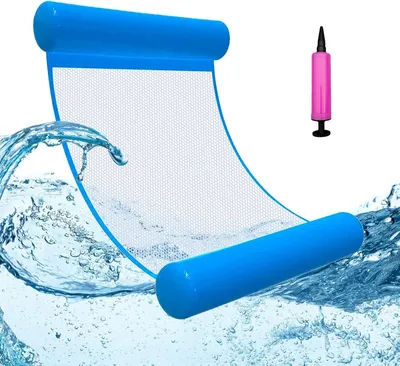 Imagen del producto de Hamaca flotante inflable 4 en 1, con bomba de aire, para piscina y mar