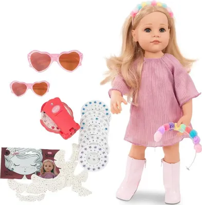 Produktbild von GÖTZ Götz 1759085 Hannah liebt Party Glamour Stehpuppe, 22-teilig, ca. 50 cm, ab 5 Jahren