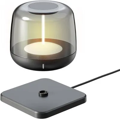 Productafbeelding van Oplaadbare Tafellamp Grijs - Dimbaar en Draadloos voor Binnen en Buiten