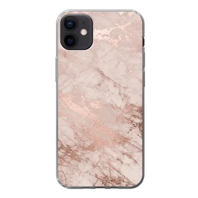 Produktbild von MuchoWow® Handyhülle Schutzhülle Hülle für iPhone 12 mini Marmor - Rosa - Luxus - Marmoroptik - Glitzer - Design Silikon Softcase Handy Hülle - Bild