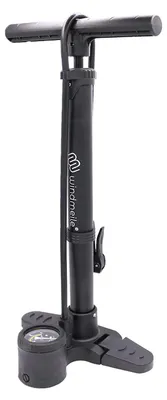 Produktbild von windmeile | Standpumpe Luftpumpe Fahrradpumpe mit Manometer max. 160 PSI, 11 bar, Alu, alle Ventile E-Bike Pedelec Schwarz