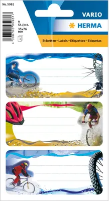 Zdjęcie produktu dla HERMA VARIO School Mountainbike 76x35 mm