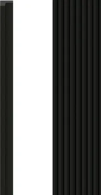 Produktbild von VOX Lamellenwand LINERIO Abschlussleiste - L-TRIM - 3D MDF - 2,65m x 36 - S-LINE - Schwarz