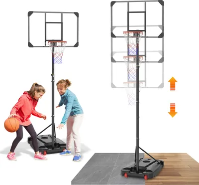Produktbild von UISEBRT Portable Basketball Stand with Adjustable Height 1.5-2.6m – Perfect for Kids & Adults, Indoor & Outdoor Use