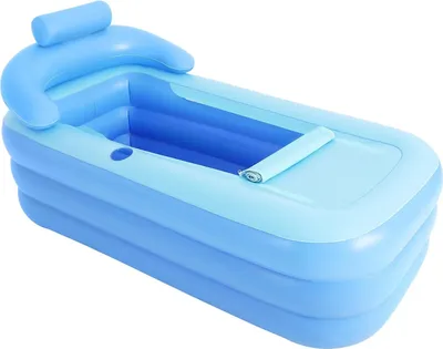 An inflatable bathtub on a white background.