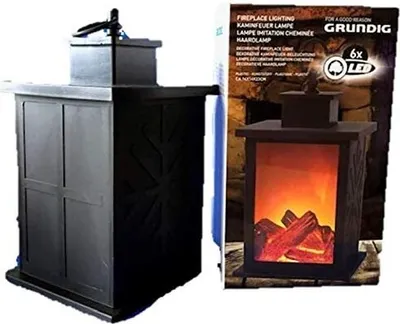Produktbild von Grundig LED Laterne mit Kaminfeuer Effekt