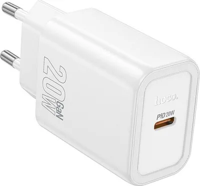 Productafbeelding van Oplader voor telefoon, Hoco USB-C QC PD 20W, wit (model N60)