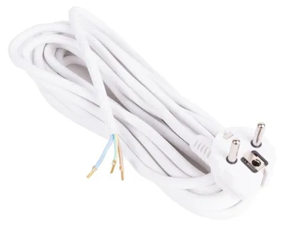 Produktbild von Kabel Stromkabel Verlängerungskabel 5m offenes Kabelende Schuko Euro Weiß