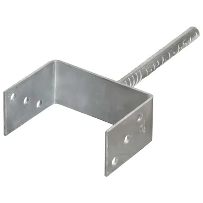 Produktbild von vidaXL Pfostenträger 6 Stk. Silbern 14×6×30 cm Verzinkter Stahl