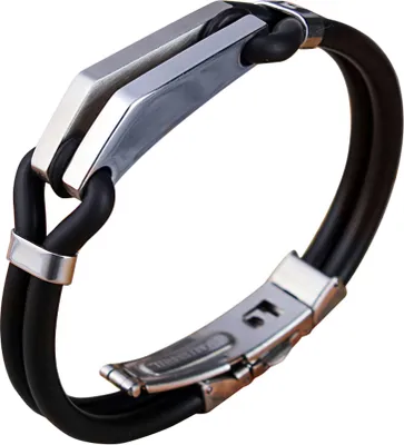 Produktbild von Mode Frauen Männer Gravur Titan Stahl Silikon Armreif Paar Geschenk-2#