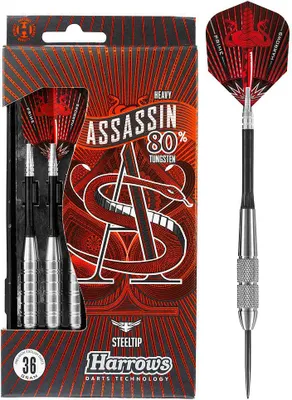 Produktbild von Harrows Steeldartpfeile Assassin 80% Tungsten 34g Set