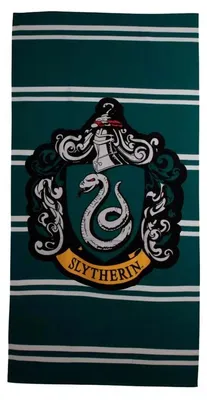 Obrázek produktu pro Koupací ručník Harry Potter Slytherin, plážový ručník 90 × 180 cm (rychleschnoucí)