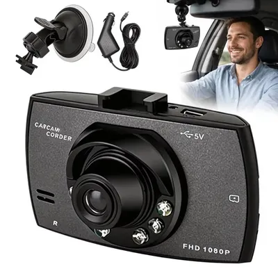 Produktbild von Autokamera - Dashcam - Full HD 1080p - 170° Weitwinkel - 6,1-cm-Display - Loop-Aufnahme - G-Sensor mit Aufprallsicherung