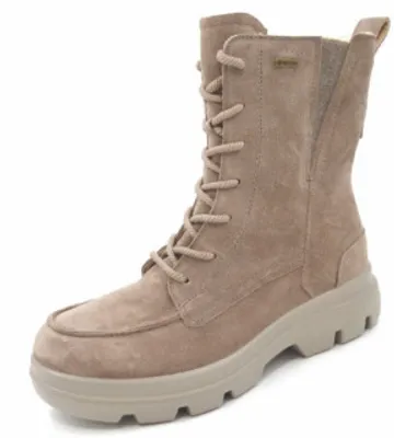 A single beige boot is shown against a white background.