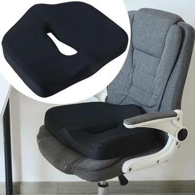 Produktbild von Ergonomisches Memory-Foam-Sitzkissen - Premium Autositzkissen & Bürostuhlkissen zur Druckentlastung bei langem Sitzen, Bandscheibenkissen