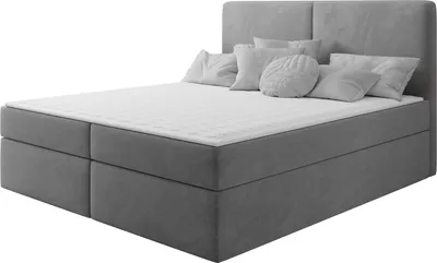 Produktbild von MIRJAN24 Boxspringbett mit zwei Bettkästen Claire, Schlafzimmer Ehebett, Doppelbett mit Topper (Farbe: Manila 16, Größe: 180x200 cm)