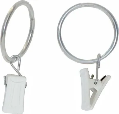 Produktbild von Gardinenrollen Innenlaufrollen T-Rollringe Vorhang Clips - Auswahl: Gardinenrollen mit Ring - Menge: 20