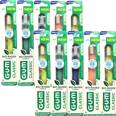 Produktbild von 10x GUM Classic Zahnbürste 410 -  medium NEU