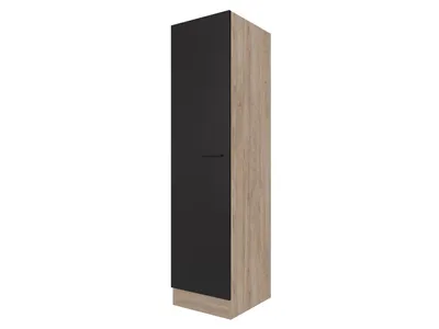 Produktbild von Geschirrschrank - 50 cm breit - Schwarz matt Endgrain Oak – Capri