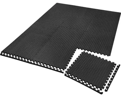 Produktbild von tectake® Schutzmattenset 12-teilig mit 24 Randstücken je 61 x 61 cm