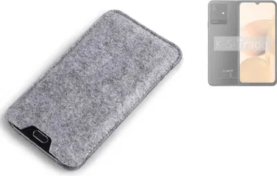 Produktbild von K-S-Trade Filz Handyhülle kompatibel mit Cubot Note 50 Schutzhülle Filztasche Filz Tasche Case Sleeve Handy Hülle Filzhülle grau