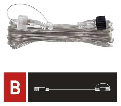 Image de EMOS Câble de rallonge pour chaînes de connexion Standard transparent, 10 m, extérieur et intérieur, D1ZB02