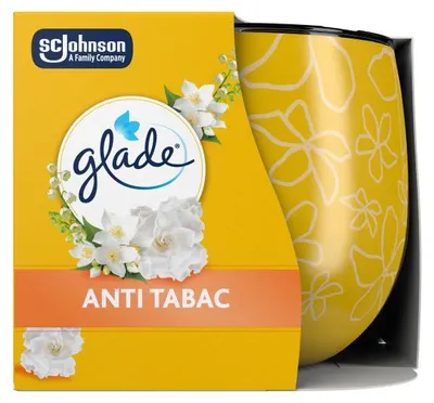Produktbild von Glade Duftkerze mit Dekorfolie, Anti-Tabac, 108 g