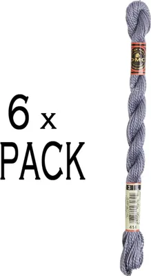 Zdjęcie produktu dla 6x DMC bead yarn rozmiar 3, 15 m, 115A/3-414, PU