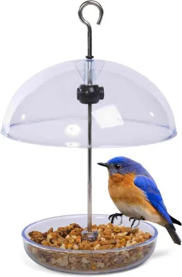 Productafbeelding van Vogelvoerstation om op te hangen, 15 cm, met een regenbeschermend dak