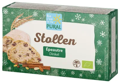 STOLLEN - DROŻDŻOWA STRUCLA BOŻONARODZENIOWA BIO 250 g - PURAL