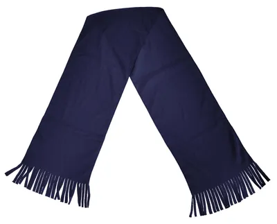 Image de RESULT Écharpe polaire unie / Écharpe d'hiver / Écharpe à franges FK659 (taille unique) (bleu marine)