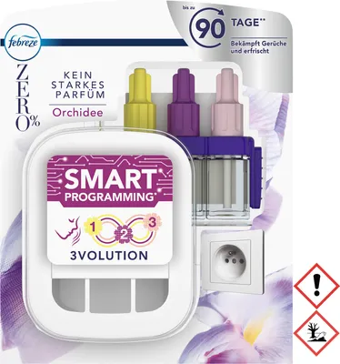 Produktbild von (DE) Febreze 3 Zestaw Elektryczny odświeżacz + Wkład 20 ml Orchidea