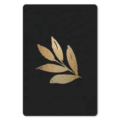 Produktbild von MuchoWow® Mauspad Mousepad Blatt - Gold - Zweig 18x27 cm - Mousepads - Maus Mat - Pad - Mausunterlage