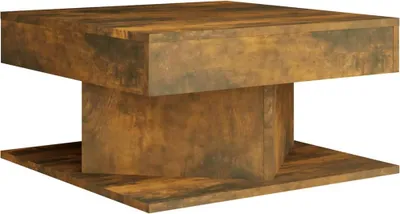 Obrázok produktu pre vidaXL Konferenčný stolík Smoked Oak 57x57x30 cm Materiál dreva