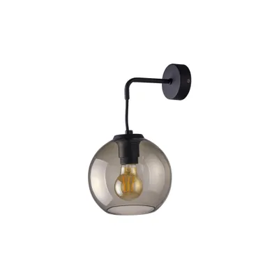 Zdjęcie produktu dla Kinkiet VETRO czarny-dymiony 1xE27x60W szkło wym:33x22x18cm IP20 Nowodvorski Lighting