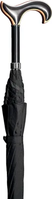 Zdjęcie produktu dla Laska-parasol Gastrock – luksusowa rączka typu derby – w zestawie pokrowiec na parasol – średnica 108 cm – nośność 100 kg