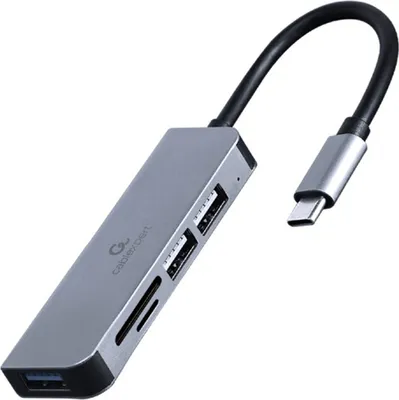 Immagine prodotto di gembird USB Typ-C 3-Port-Hub (USB3.1 + USB 2.0) Kartenl.