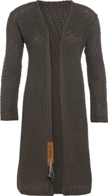 Produktbild von Knit Factory Luna Lange Strickjacke - Taupe - 36/38