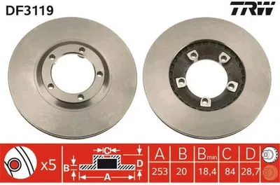 Zdjęcie produktu dla Tarcza Hamulcowa Hyundai Przód H100 93-03